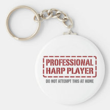 Professional Harp Player Keychains