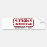 Professional Javelin Thrower Bumper Stickers