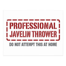 Professional Javelin Thrower Postcard