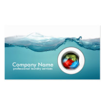 Professional laundry services business card