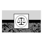 professional law : damask justice scales business card template