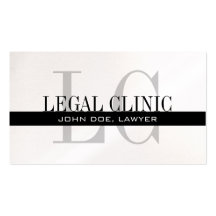 Professional Lawyer Business Card Monogram Logo