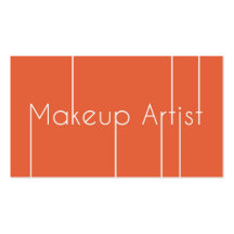 Professional Makeup Artist Business cards in Orang