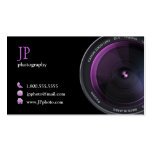 Professional Photographer Camera Lens Business Cards
