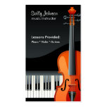 Professional Piano and Violin Music Instructor Business Card