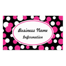 Professional Pink Dots Business Card