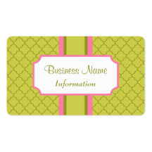 Professional Pink Olive Business Card