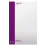 professional purples stationery