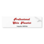 Professional Skin Flautist:  Inquire Within Bumper Stickers