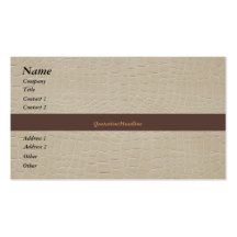 Professional Snakeskin Tan with  Monogram Print Business Card Template