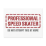 Professional Speed Skater Post Card