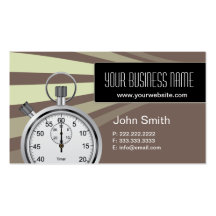 Professional Stopwatch Consulting Business Card