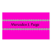 PROFESSIONAL THINK PINK DIAMOND FAUX Business Card