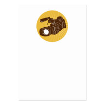 Professional Video Camera Camcorder Retro Business Card Templates