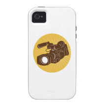 Professional Video Camera Camcorder Retro Vibe iPhone 4 Covers