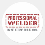 Professional Welder Round Sticker
