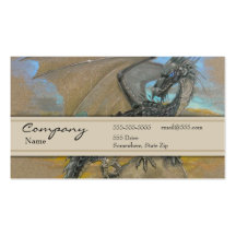 Profile Card - Black Dragon Business Card Template