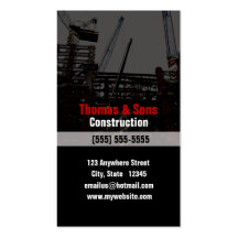 Profile Card for the Construction Industry Business Card
