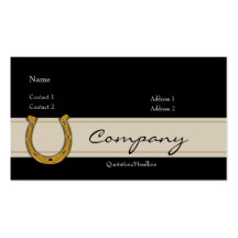 Profile Card - Lucky Horseshoe Business Card Template