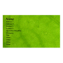 Profile Card Template - Green Leaf Texture Business Card Templates