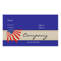 Profile Card - USA Flag Business Card