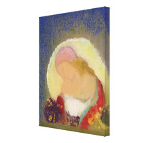 Profile of a Girl with Flowers, c.1900 canvas prints