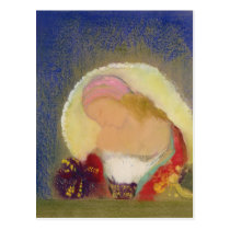 Profile of a Girl with Flowers, c.1900 postcards