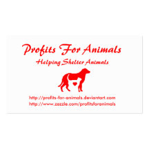 Profits For Animals Business Cards