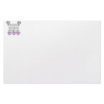Progeria: Short Time Great Lives, Purple hearts Stationery Paper