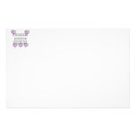 Progeria: Short Time Great Lives, Purple hearts Stationery Paper