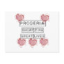 Progeria: Short Time, Great Lives with red hearts Postcards