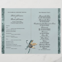 Programme #2 de mariage campagnard de gris bleu prospectus