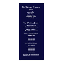 Programme bleu de mariage damassé faire-parts