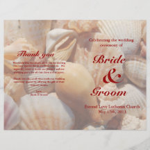 Programme de mariage de plage :  Coquillage multic Prospectus