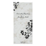 Programme de mariage - floral argenté élégant doubles cartes