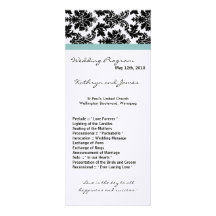 programme du mariage 4x9 - bleu noir de Tiffany de Faire-parts