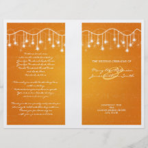 Programme élégant de mariage miroitant des étoiles prospectus
