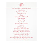 Programme rose de mariage en-tête de lettre avec motif