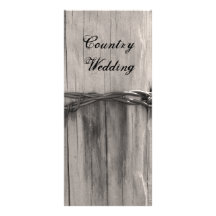 Programme rural de mariage campagnard de courrier  carte double