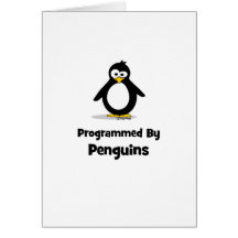 Programmed By Penguins Greeting Card