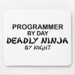 Programmer Deadly Ninja by Night Mousepad