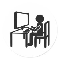 Programmer Round Stickers