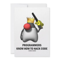 Programmers Know How To Hack Code (Java Duke) Personalized Announcements