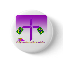 Progressista Cristão brasileiro Logo Pinback Buttons