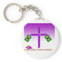 Progressista Cristão brasileiro Logo Keychains