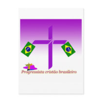 Progressista Cristão brasileiro Logo Postcard