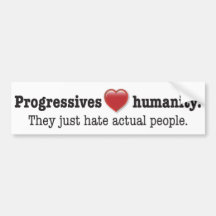 Progressive Love sticker Bumper Stickers
