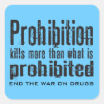 Prohibition Kills More Than What Is Prohibited Square Stickers