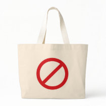 Prohibition Sign/No Symbol Tote Bags