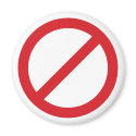 Prohibition Sign/No Symbol magnets